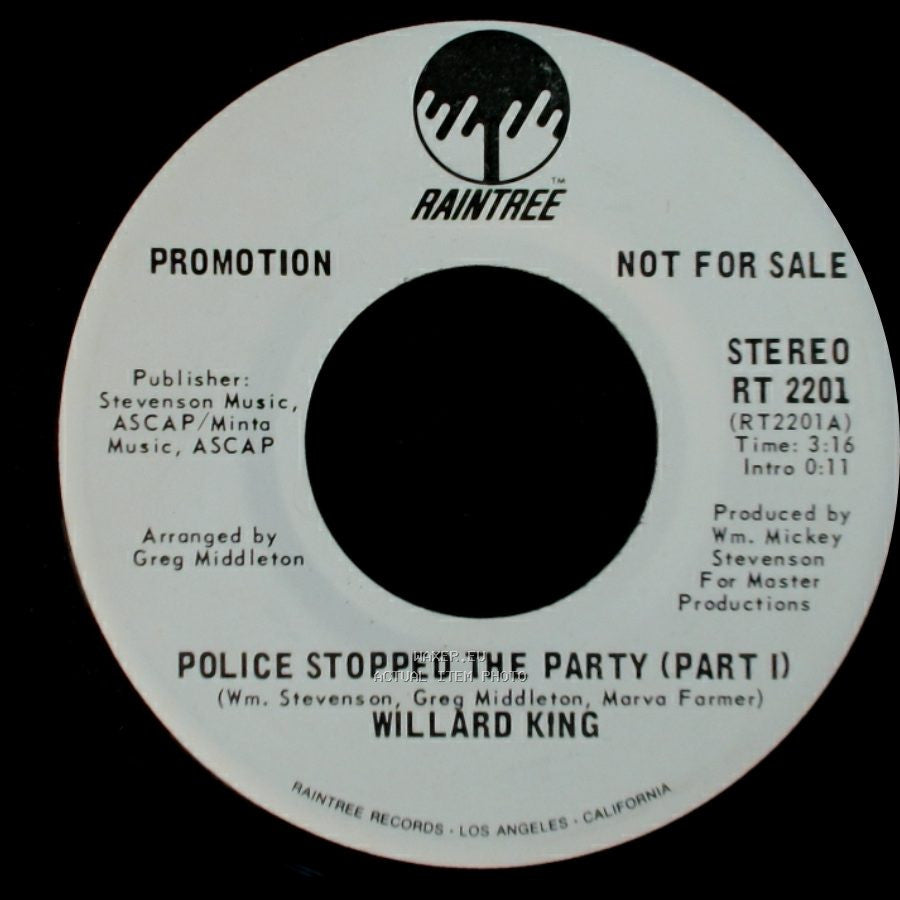 Willard King - Police Stopped The Party (Part I) / Police Stopped The Party (Part I) side A