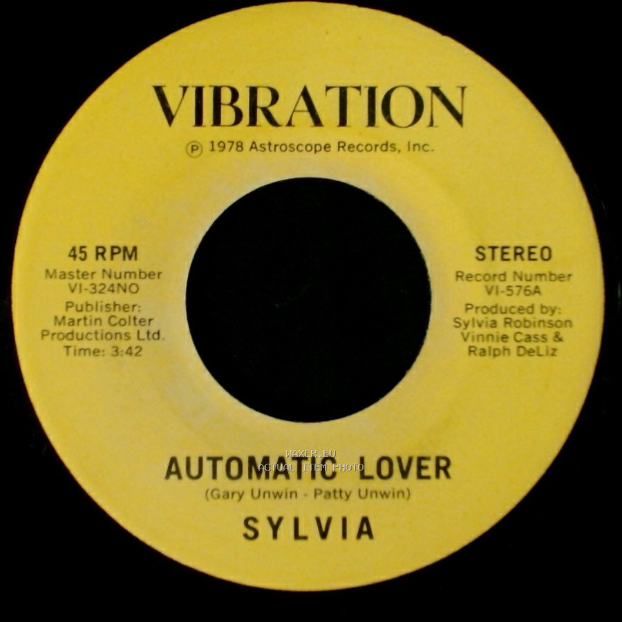 Sylvia - Stop Boy / Automatic Lover side B