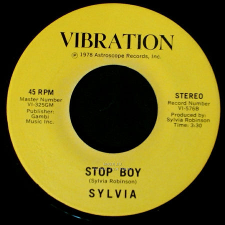 Sylvia - Stop Boy / Automatic Lover side B