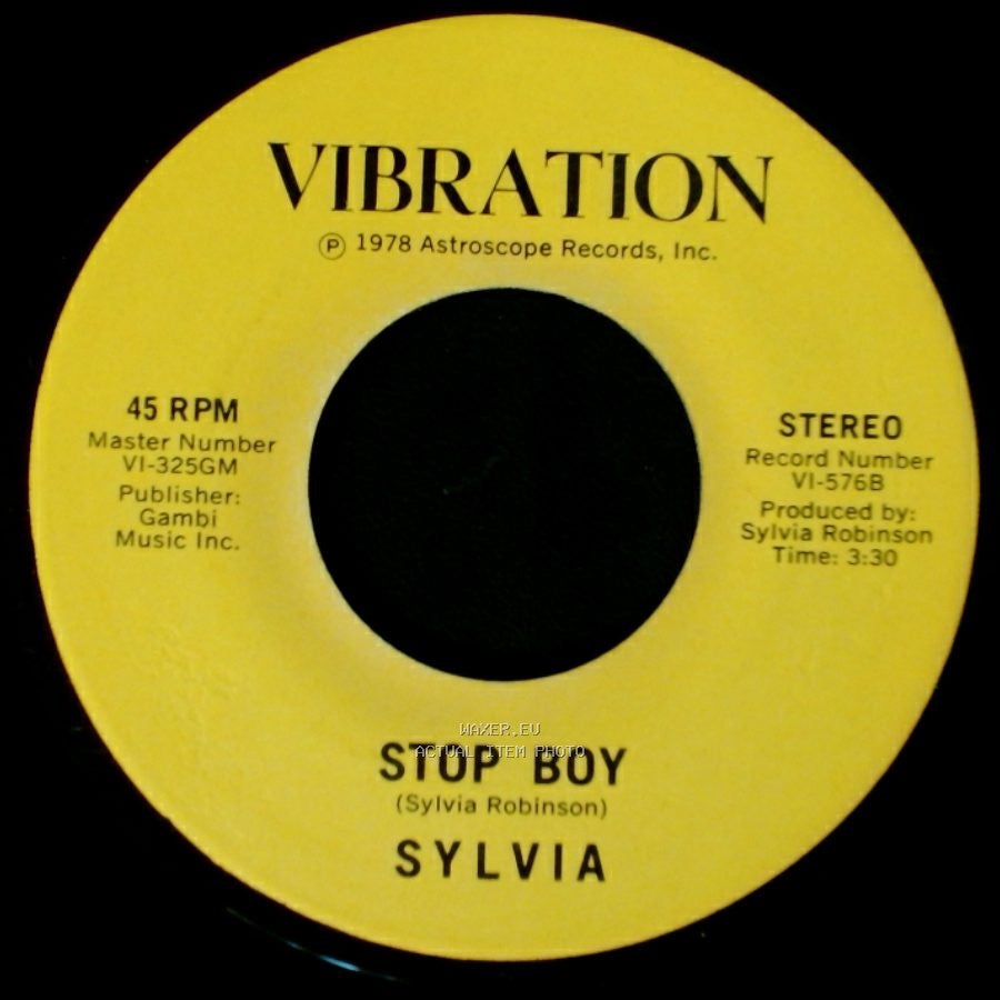 Sylvia - Stop Boy / Automatic Lover side B