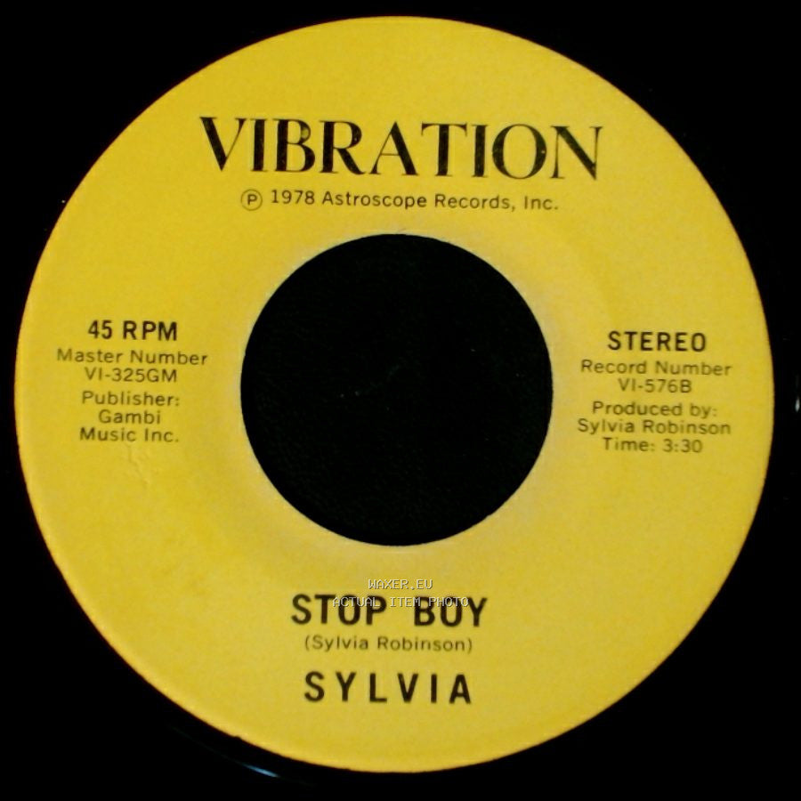 Sylvia - Stop Boy / Automatic Lover side B