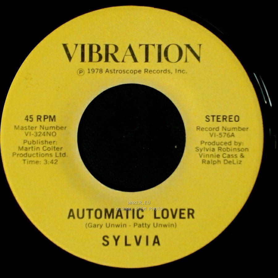 Sylvia - Stop Boy / Automatic Lover side B