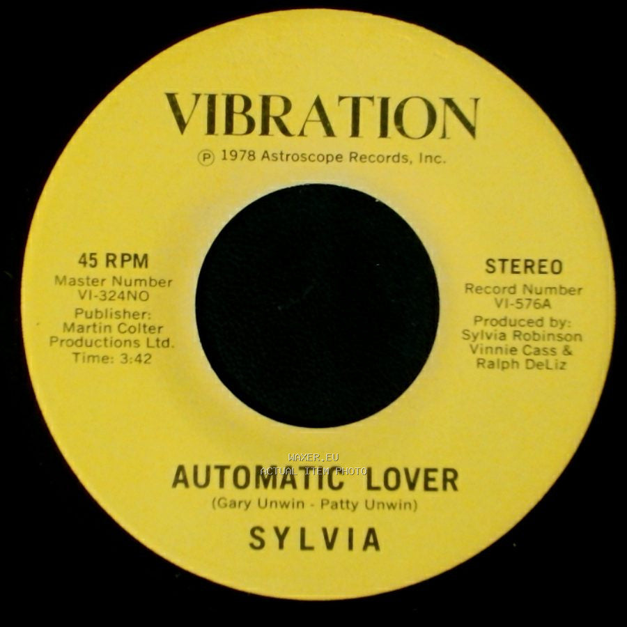 Sylvia - Stop Boy / Automatic Lover side B