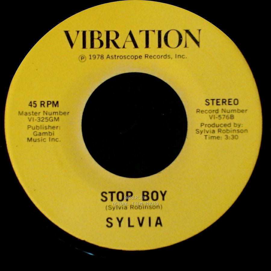Sylvia - Stop Boy / Automatic Lover side B