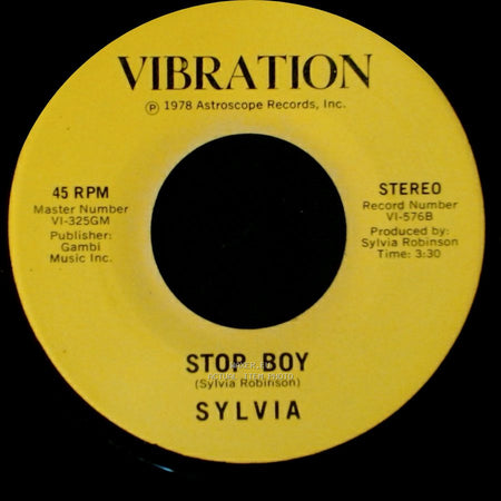 Sylvia - Stop Boy / Automatic Lover side B