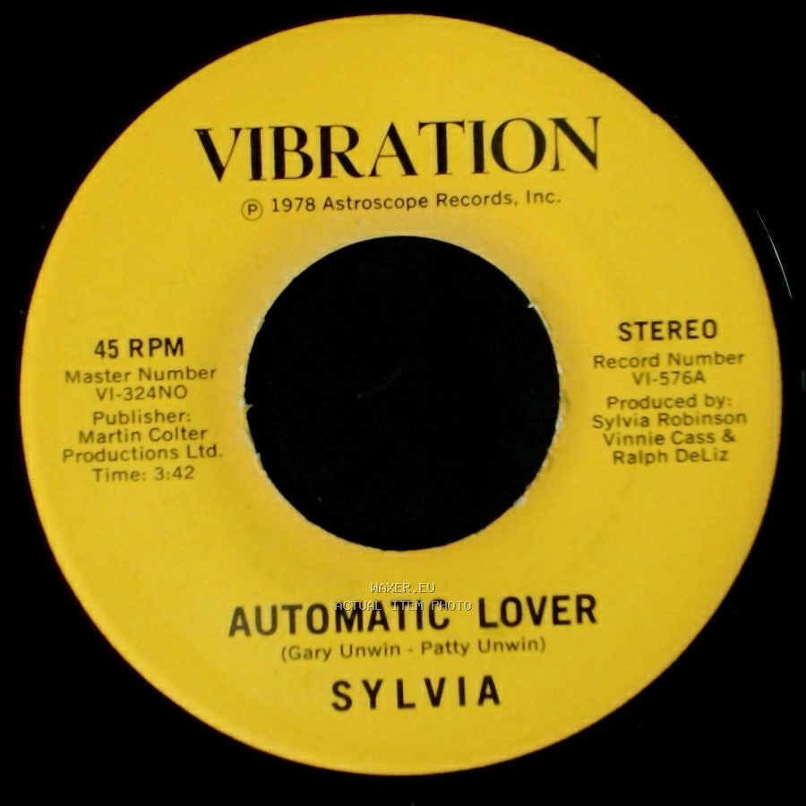 Sylvia - Stop Boy / Automatic Lover side B