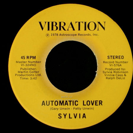 Sylvia - Stop Boy / Automatic Lover side B