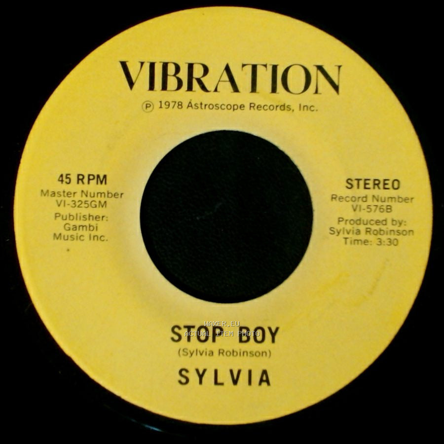 Sylvia - Stop Boy / Automatic Lover side B