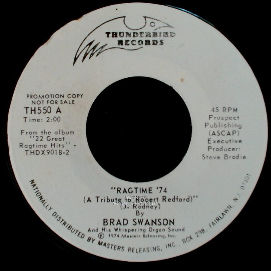 Brad Swanson And His Whispering Organ Sound / Brad Swanson - Ragtime '74 (A Tribute To Robert Redford) / What'll I Do side A