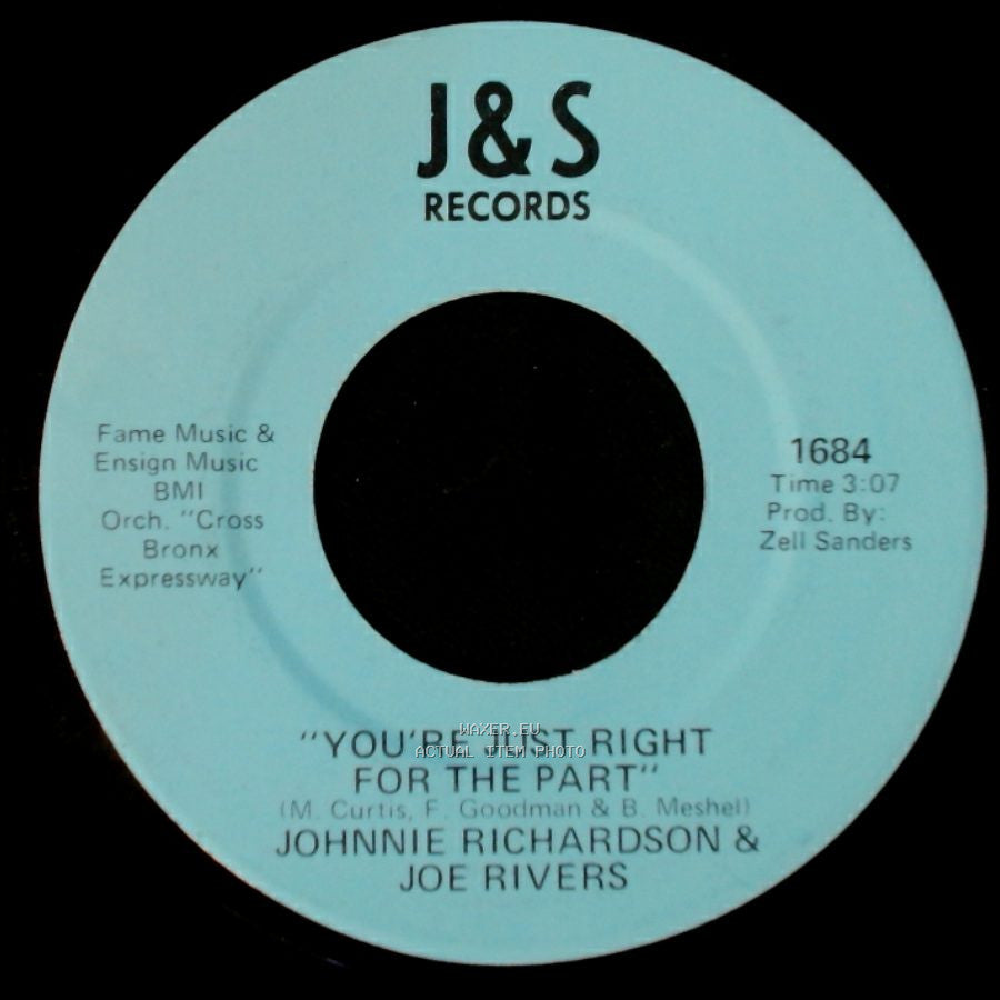 Johnnie Richardson & Joe Rivers - You're In Love With Someone Else / You're Just Right For The Part side B