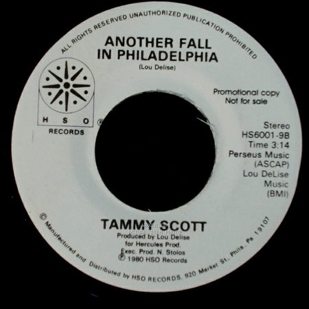 Tammy Scott - Another Fall In Philadelphia / House Of The Rising Sun side A
