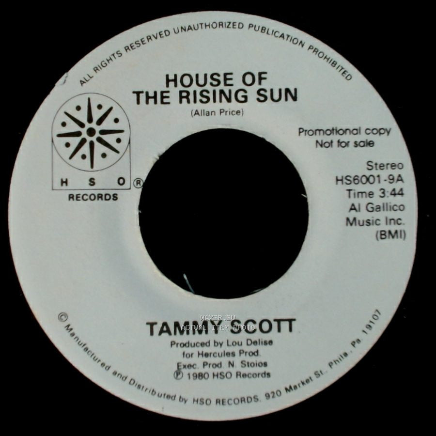Tammy Scott - Another Fall In Philadelphia / House Of The Rising Sun side B