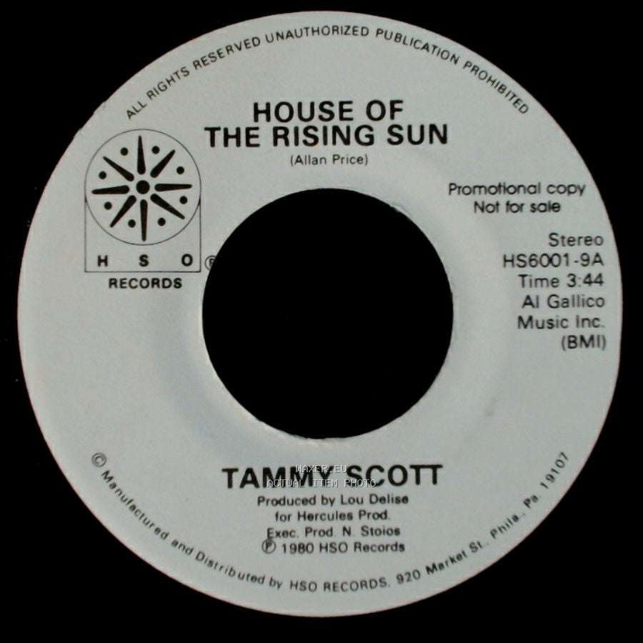 Tammy Scott - Another Fall In Philadelphia / House Of The Rising Sun side A