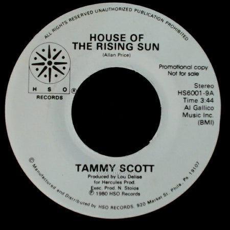 Tammy Scott - Another Fall In Philadelphia / House Of The Rising Sun side B