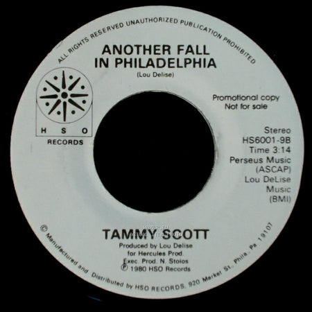 Tammy Scott - Another Fall In Philadelphia / House Of The Rising Sun side B