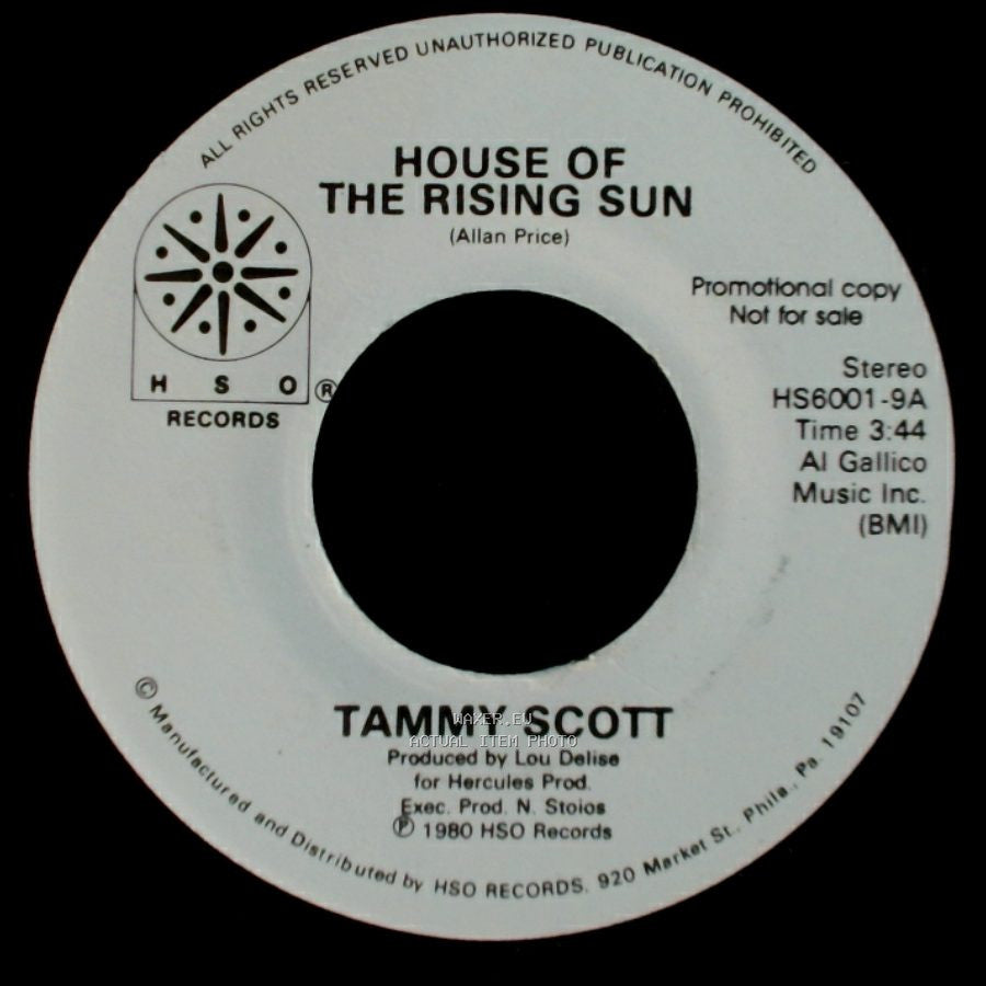 Tammy Scott - Another Fall In Philadelphia / House Of The Rising Sun side A