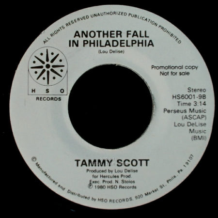 Tammy Scott - Another Fall In Philadelphia / House Of The Rising Sun side B