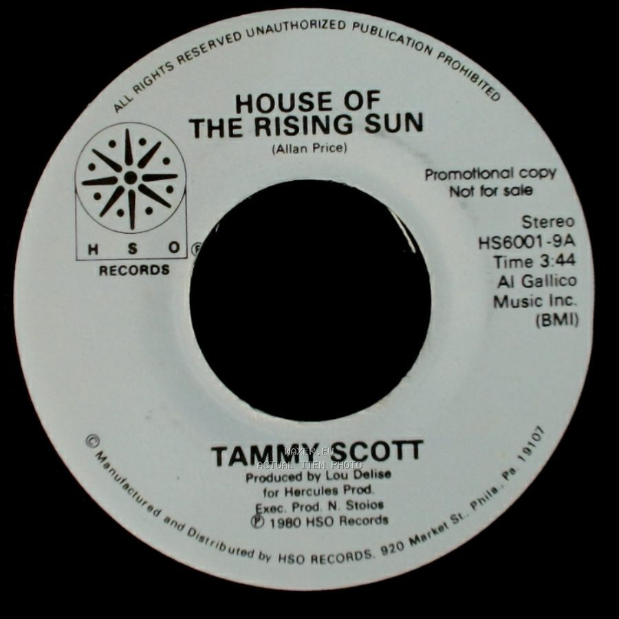 Tammy Scott - Another Fall In Philadelphia / House Of The Rising Sun side A