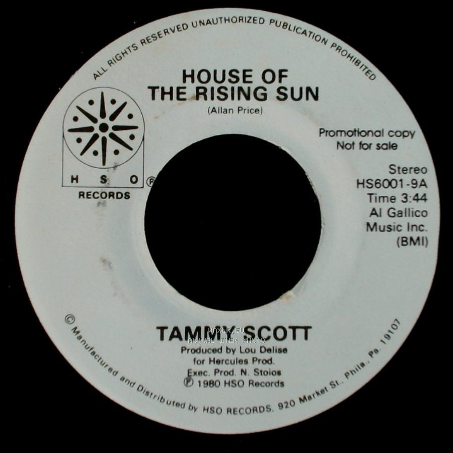 Tammy Scott - Another Fall In Philadelphia / House Of The Rising Sun side A