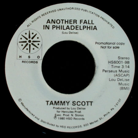 Tammy Scott - Another Fall In Philadelphia / House Of The Rising Sun side B