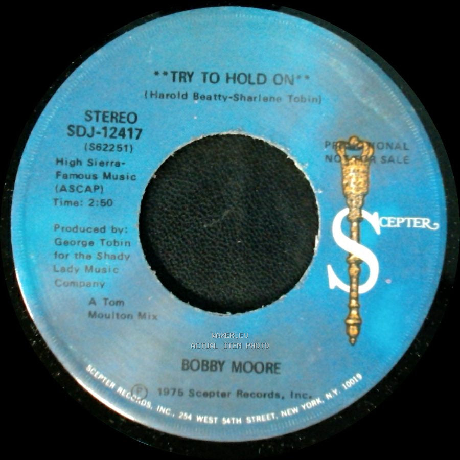 Bobby Moore - Try To Hold On / Try To Hold On (Disco Version) side B