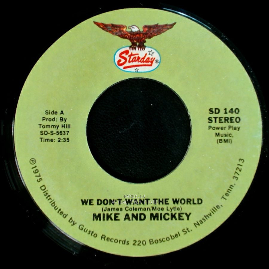 Mike And Mickey / Mike Lunsford - We Don't Want The World / A Drowning Man Will Reach For Anything side A