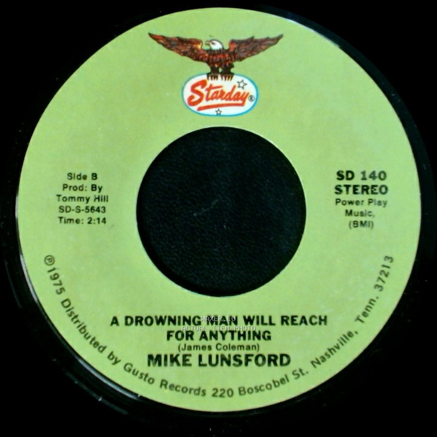 Mike And Mickey / Mike Lunsford - We Don't Want The World / A Drowning Man Will Reach For Anything side B