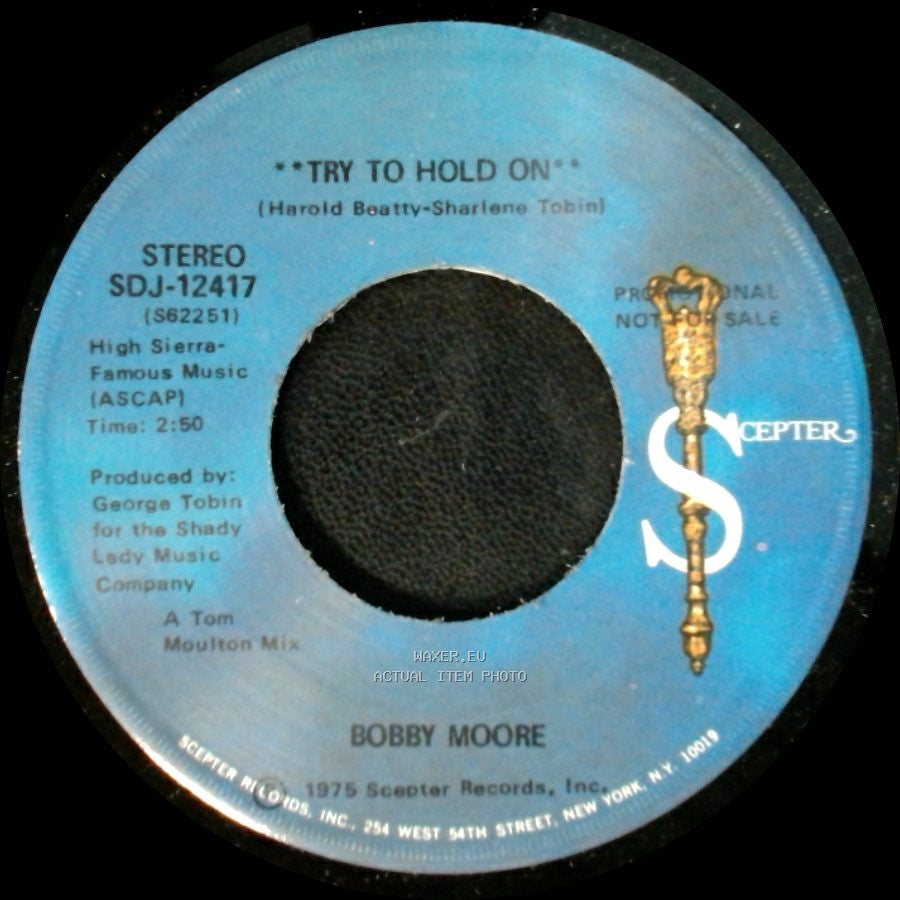 Bobby Moore - Try To Hold On / Try To Hold On (Disco Version) side B