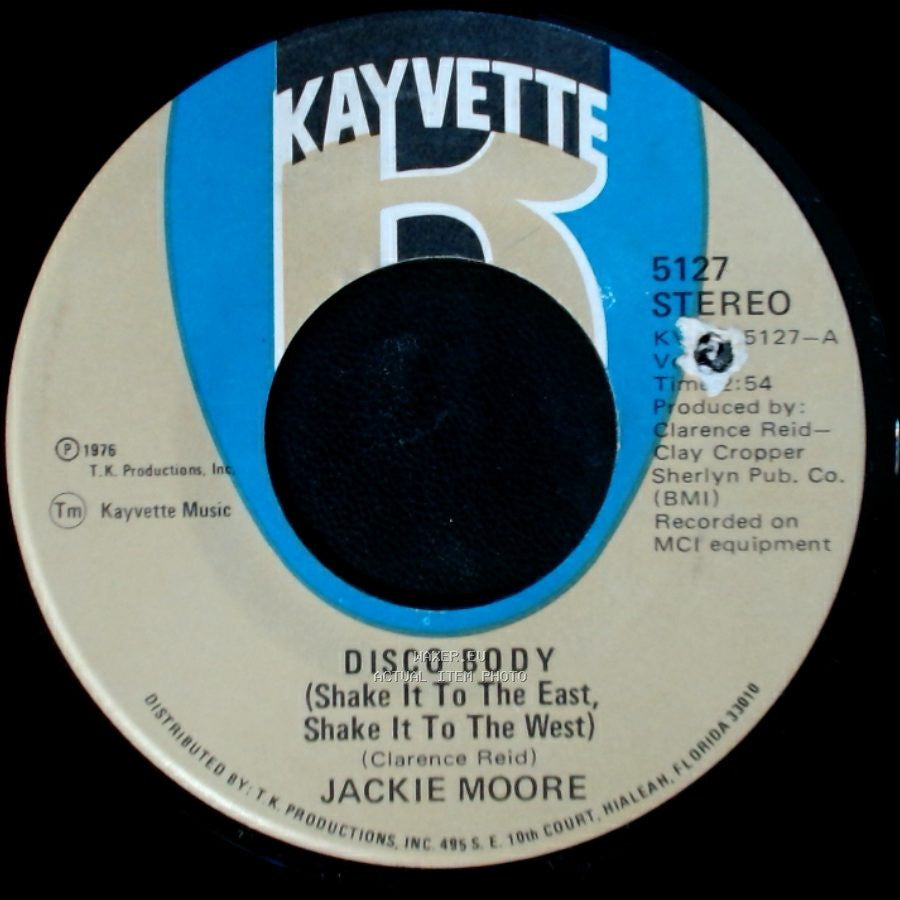 Jackie Moore - Disco Body (Shake It To The East, Shake It To The West) / Tired Of Hiding side A