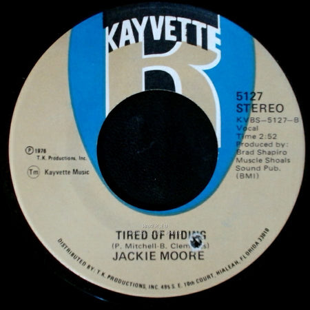 Jackie Moore - Disco Body (Shake It To The East, Shake It To The West) / Tired Of Hiding side B