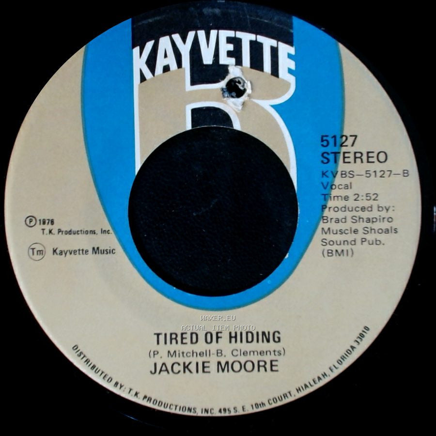 Jackie Moore - Disco Body (Shake It To The East, Shake It To The West) / Tired Of Hiding side A