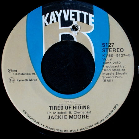 Jackie Moore - Disco Body (Shake It To The East, Shake It To The West) / Tired Of Hiding side A