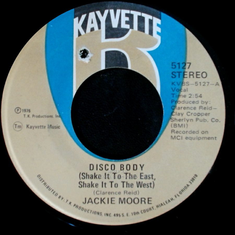 Jackie Moore - Disco Body (Shake It To The East, Shake It To The West) / Tired Of Hiding side B