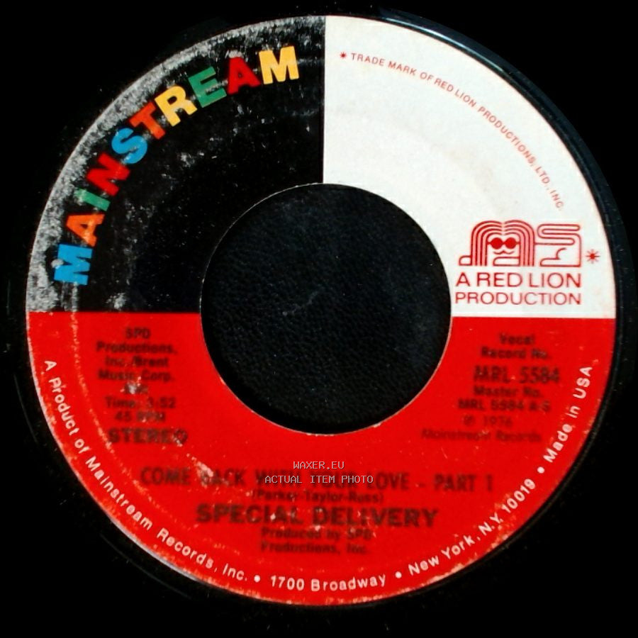 Special Delivery - Come Back With Your Love - Part 2 / Come Back With Your Love - Part 1 side B