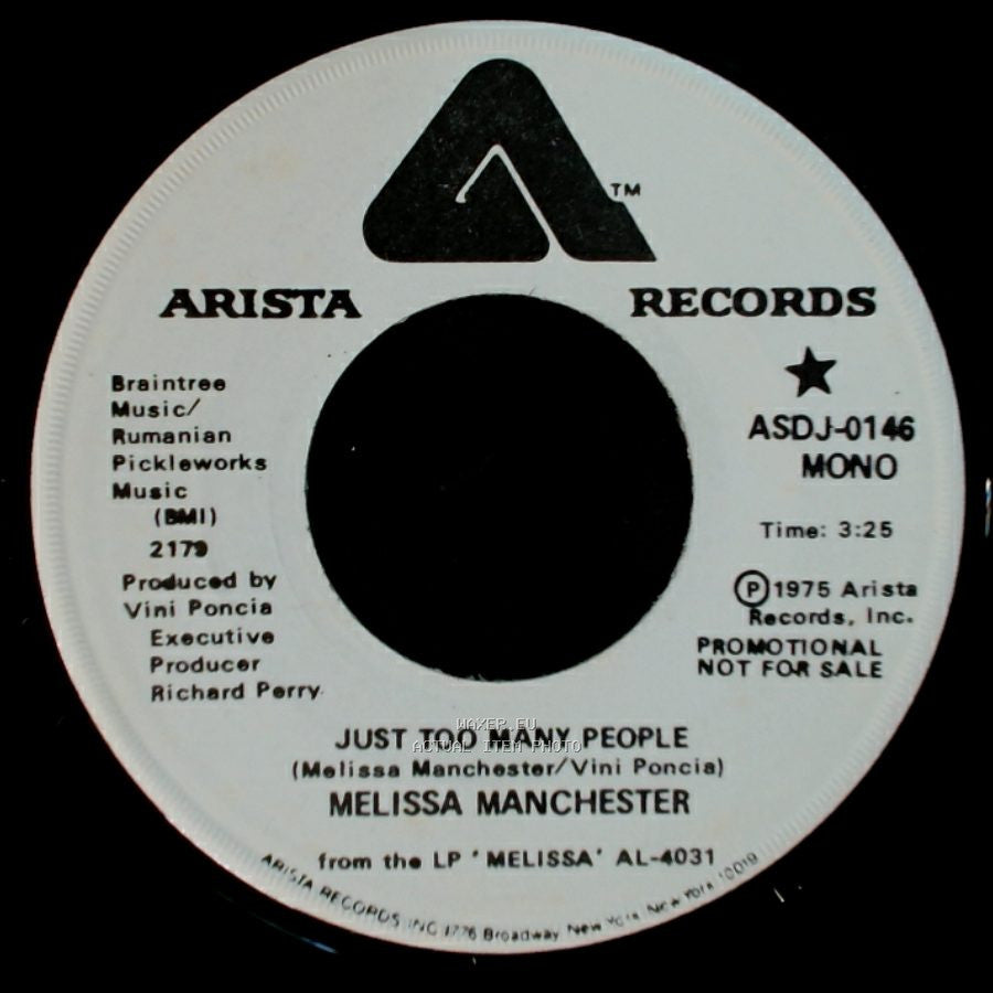 Melissa Manchester - Just Too Many People / Just Too Many People side B