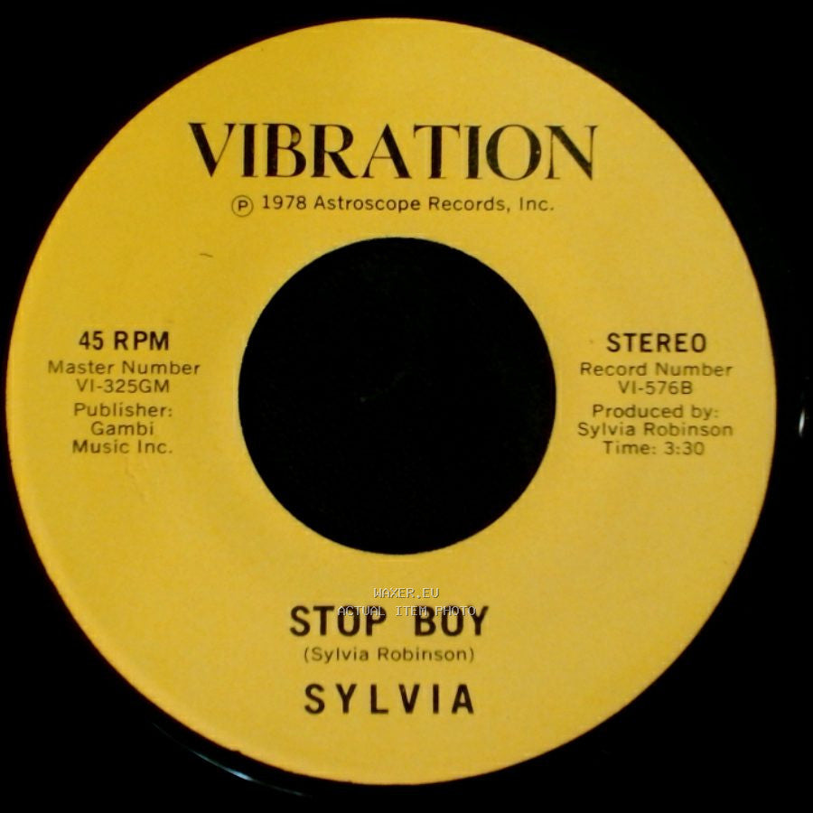 Sylvia - Stop Boy / Automatic Lover side B