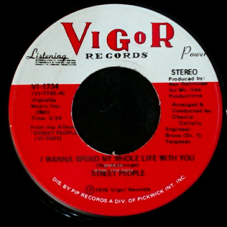 Street People - Wanna Slow Dance With You Baby (At The Disco) / I Wanna Spend My Whole Life With You side B