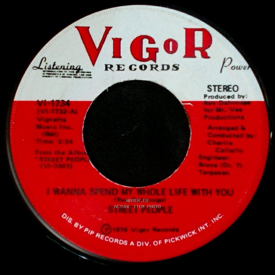 Street People - Wanna Slow Dance With You Baby (At The Disco) / I Wanna Spend My Whole Life With You side A
