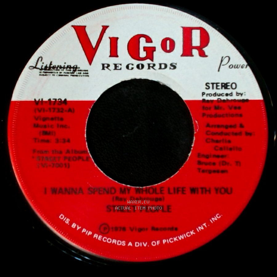 Street People - Wanna Slow Dance With You Baby (At The Disco) / I Wanna Spend My Whole Life With You side B