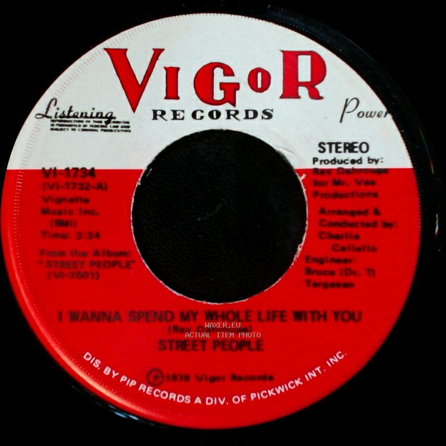 Street People - Wanna Slow Dance With You Baby (At The Disco) / I Wanna Spend My Whole Life With You side B