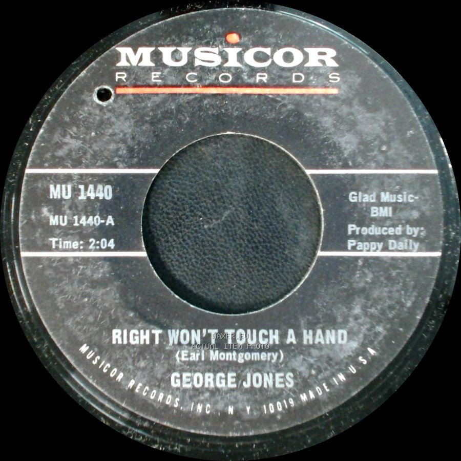 George Jones - Right Won't Touch A Hand / Someone Sweet To Love side A