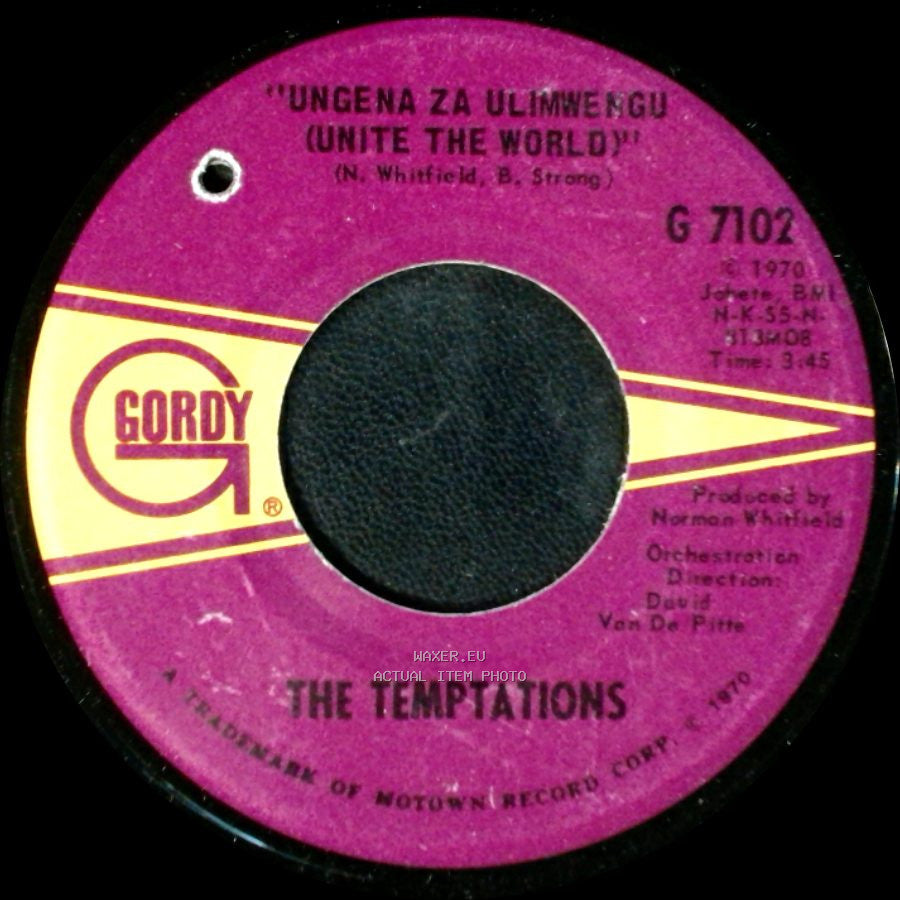 The Temptations - Ungena Za Ulimwengu (Unite The World) / Hum Along And Dance side A
