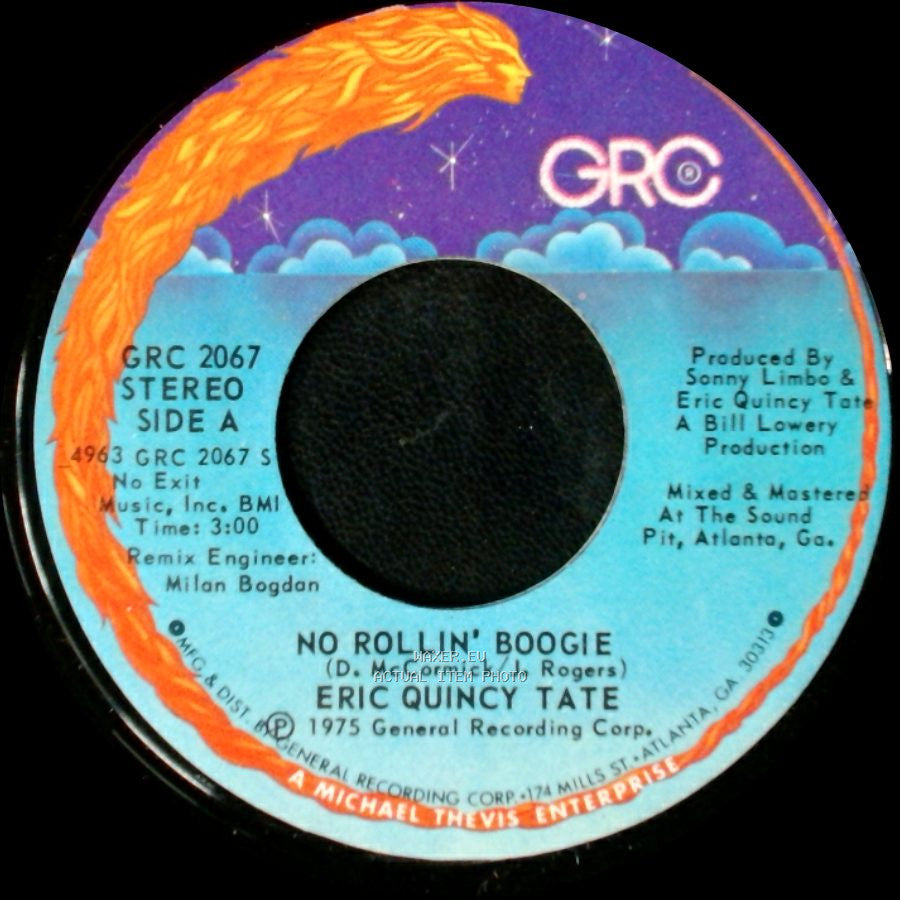 Eric Quincy Tate - No Rollin' Boogie / Chattahoochee Coochee Man side A