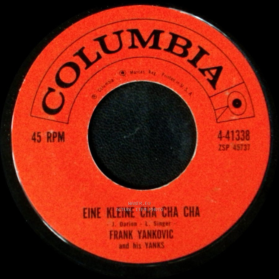 Frank Yankovic And His Yanks - Ya Ya Wunder Bar / Eine Kleine Cha Cha Cha side B