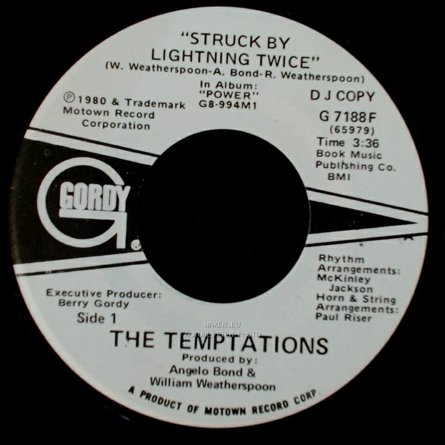 The Temptations - Struck By Lightning Twice / Struck By Lightning Twice side A