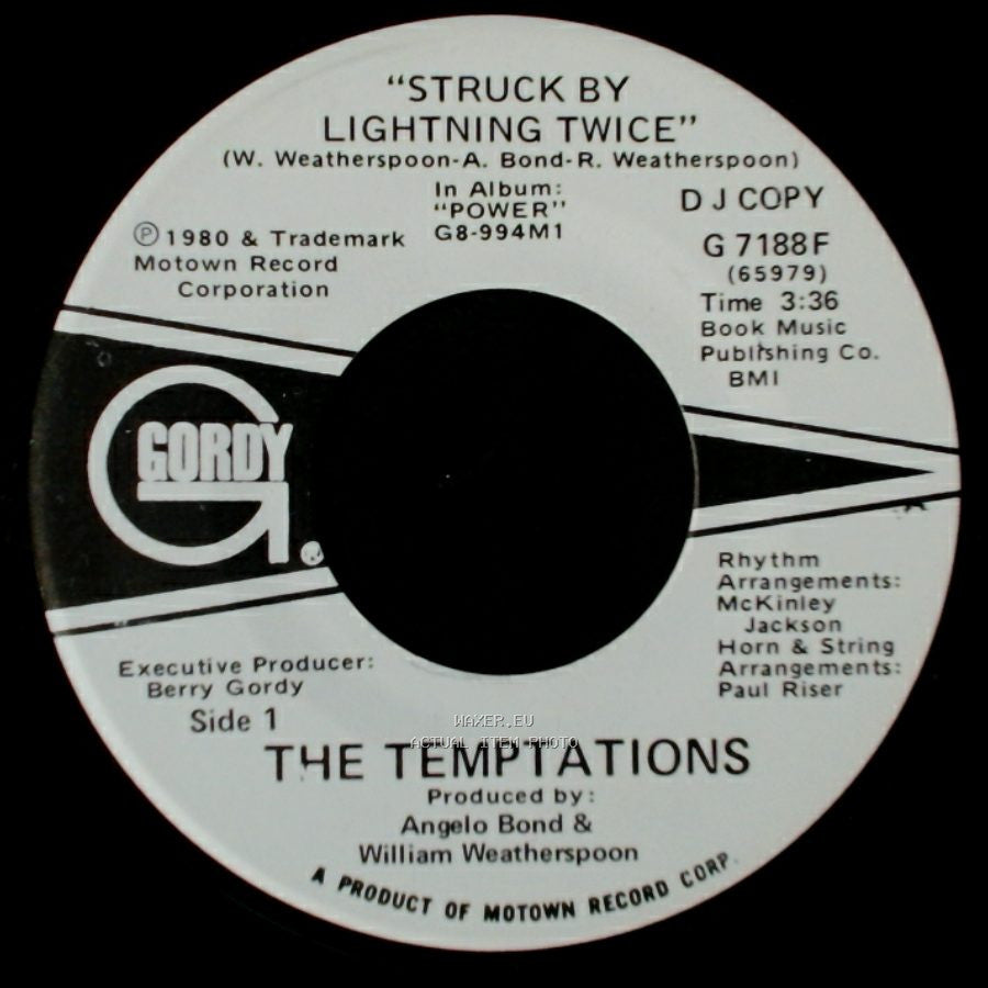The Temptations - Struck By Lightning Twice / Struck By Lightning Twice side A
