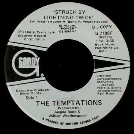 The Temptations - Struck By Lightning Twice / Struck By Lightning Twice side A