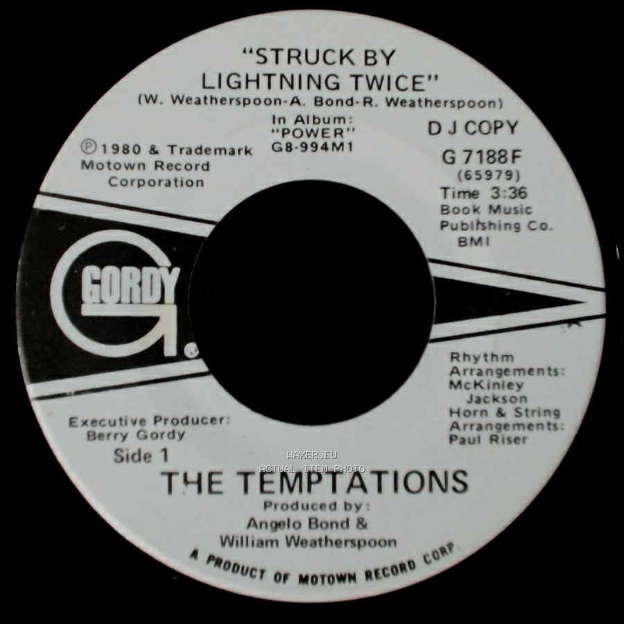 The Temptations - Struck By Lightning Twice / Struck By Lightning Twice side B