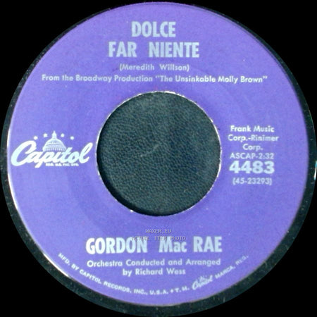Gordon Mac Rae - If Ever I Would Leave You / Dolce Far Niente side B