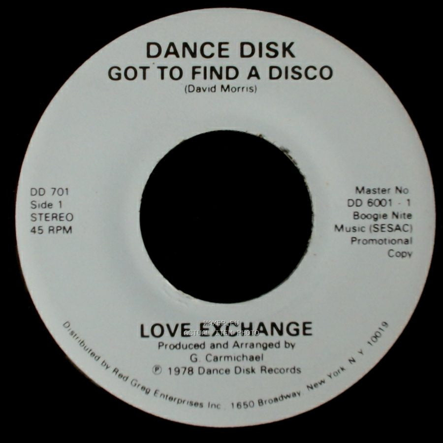 Dance Disk - Got To Find A Disco / Got To Find A Disco side B
